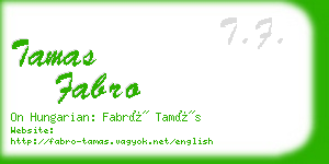 tamas fabro business card